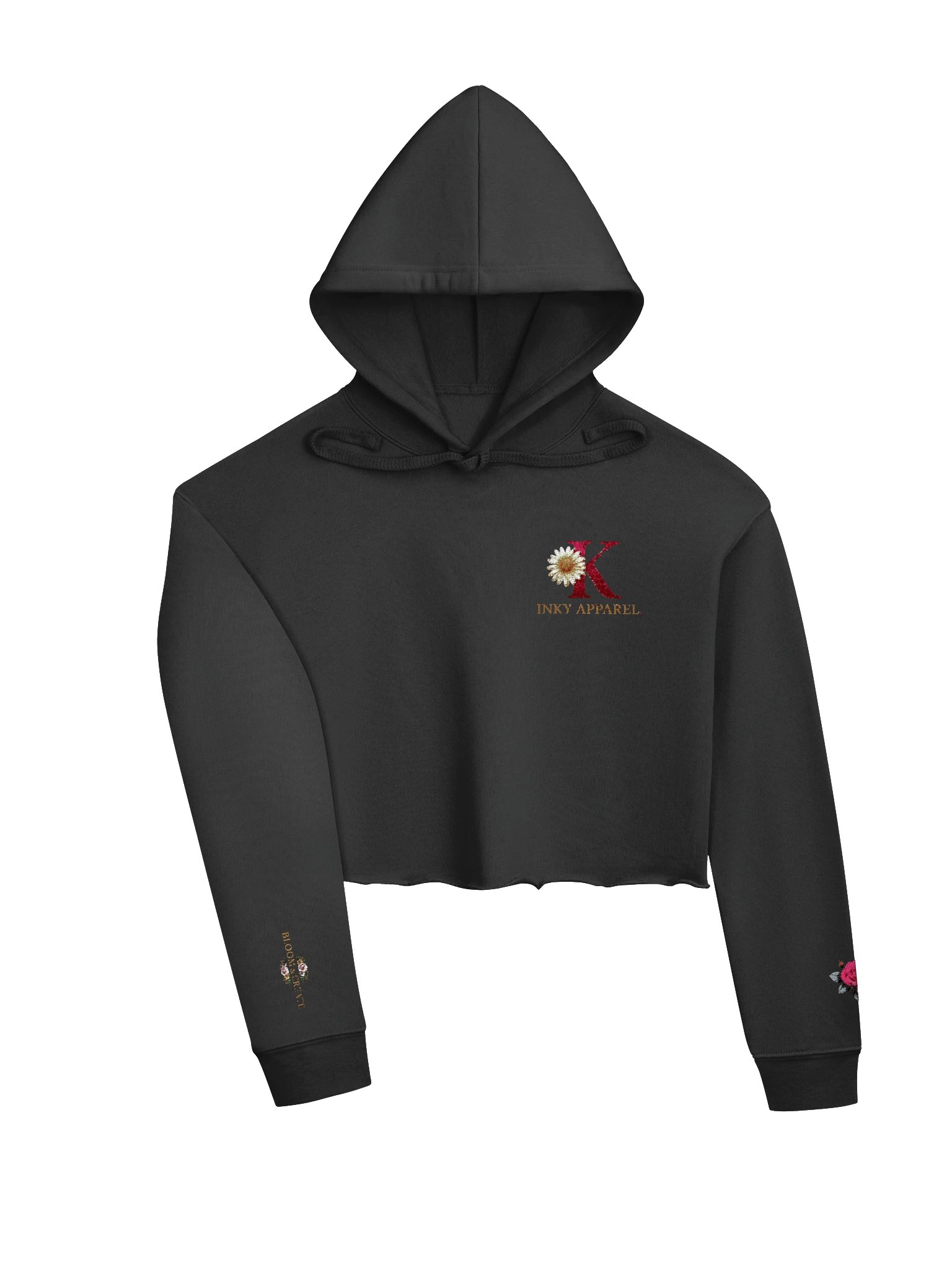 Inky Signature Rose Crop Hoodie product image (3)