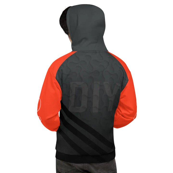LRN2DIY Red & Grey Hoodie product image (1)