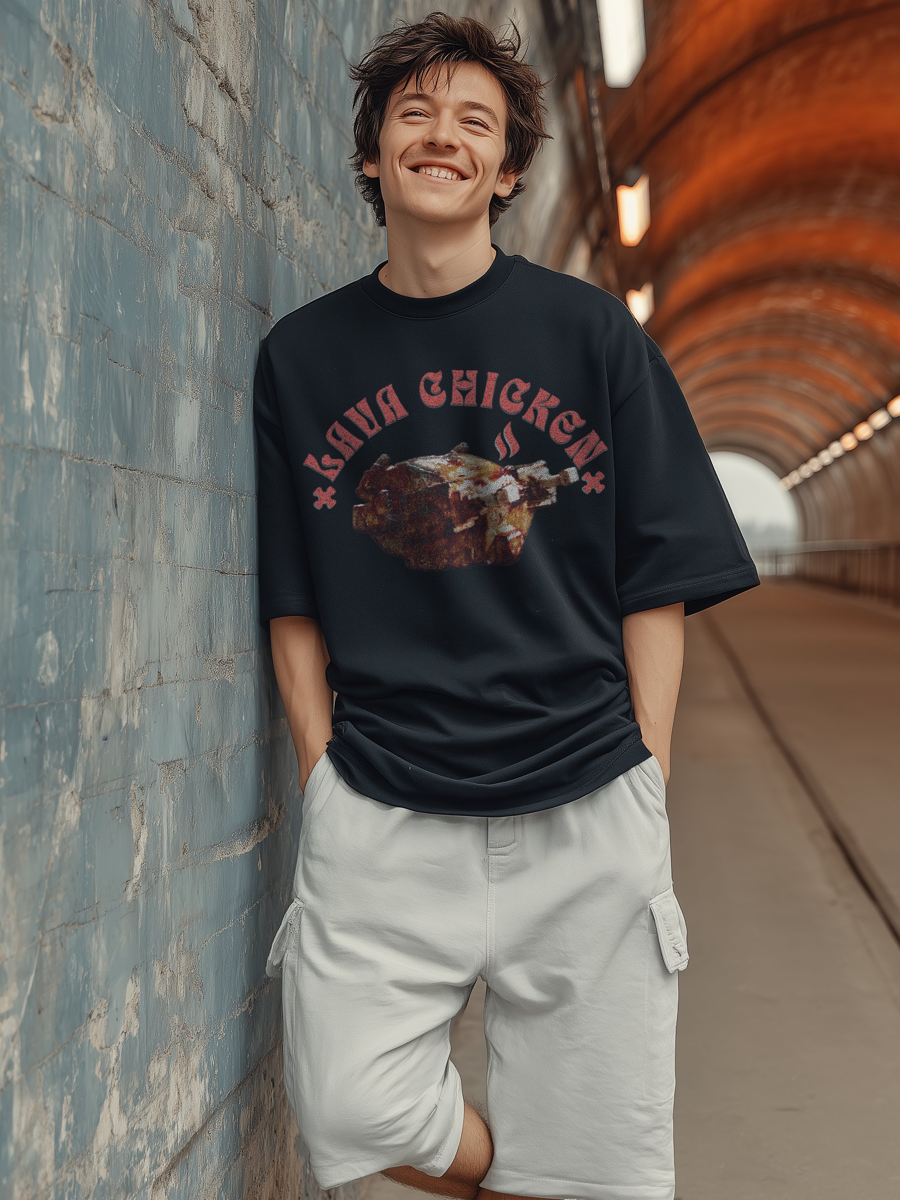 Steve Lava Chicken Shirt Funny Minecraft Tee product image (11)