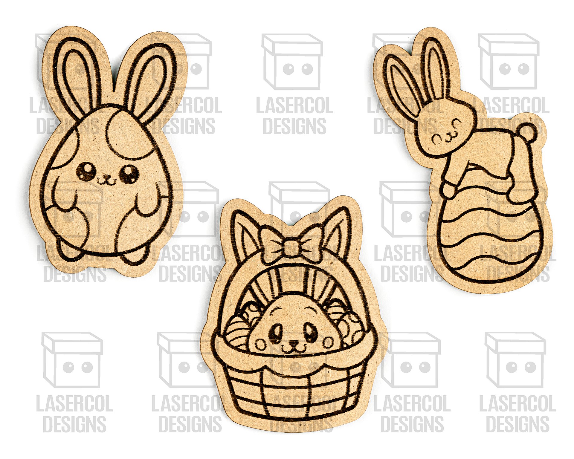 Easter Bunny Paint Kit DIY Cut Outs Set 4 - Laser Cut Files product image (9)