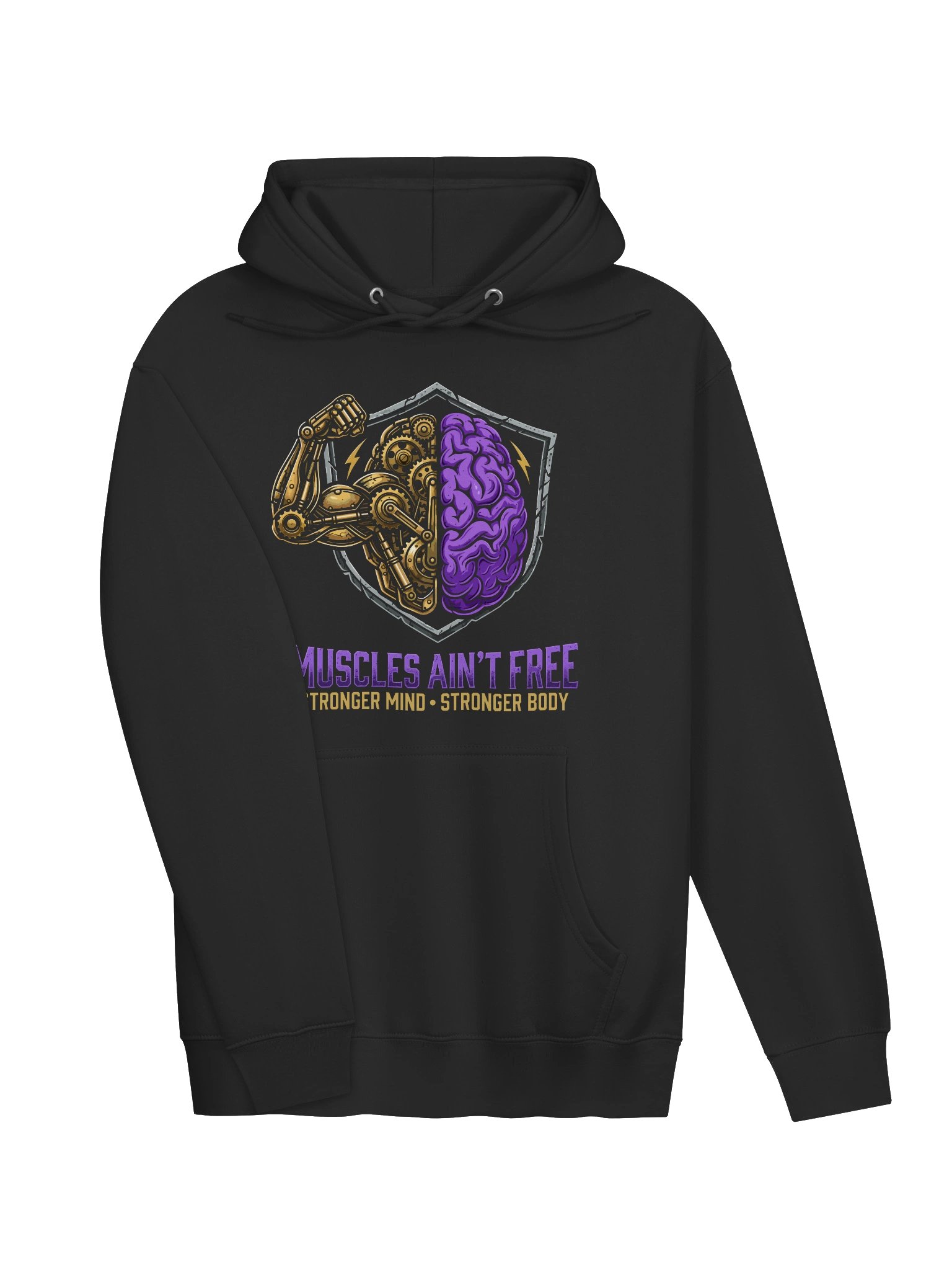 The "Muscles Ain't Free" Stronger Mind · Stronger Body Heavyweight Pullover Hoodie product image (17)