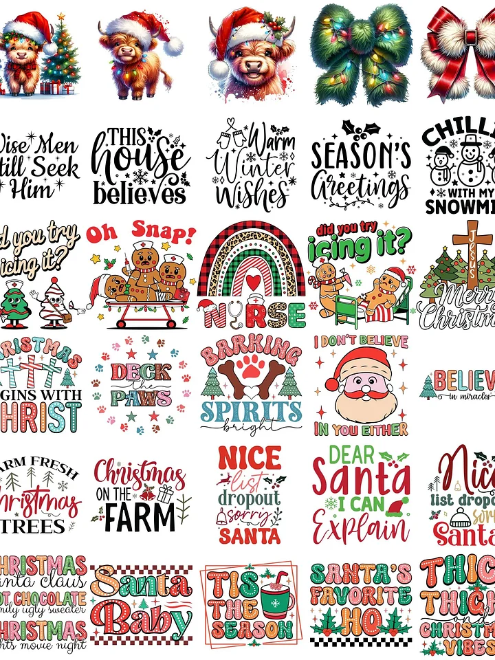CHRISTMAS SVG Bundle Merry Christmas SVG Reindeer Svg Christmas ClipArt png product image (2)