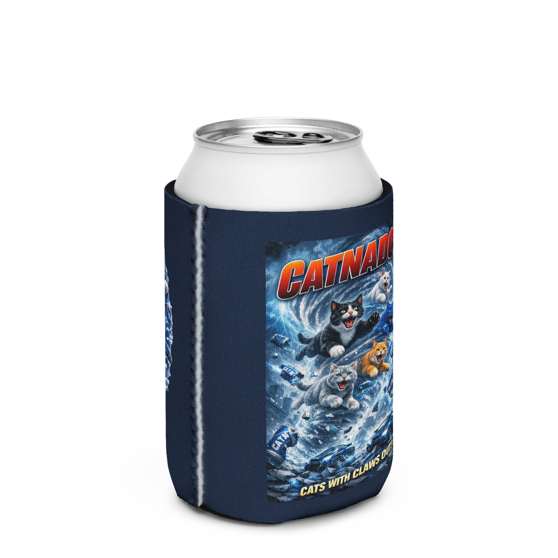 Catnado Blue fuel Can coozie product image (2)