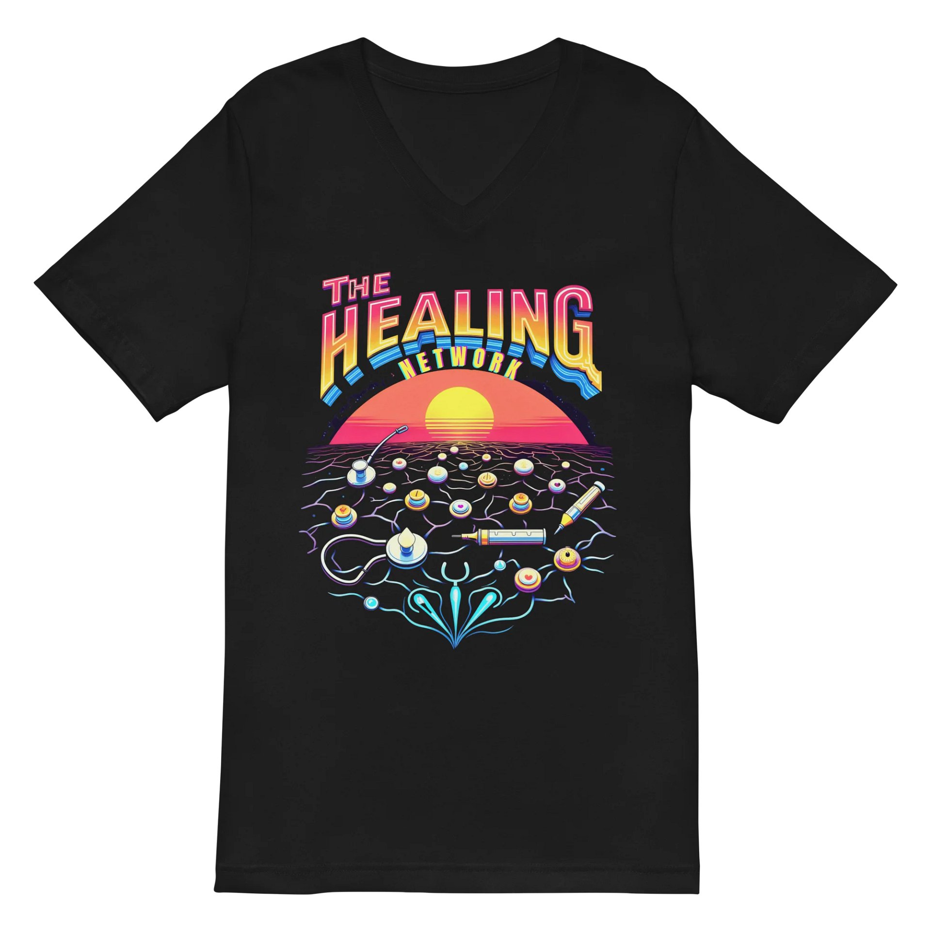 Sunset Healing Network V-Neck Tee product image (2)