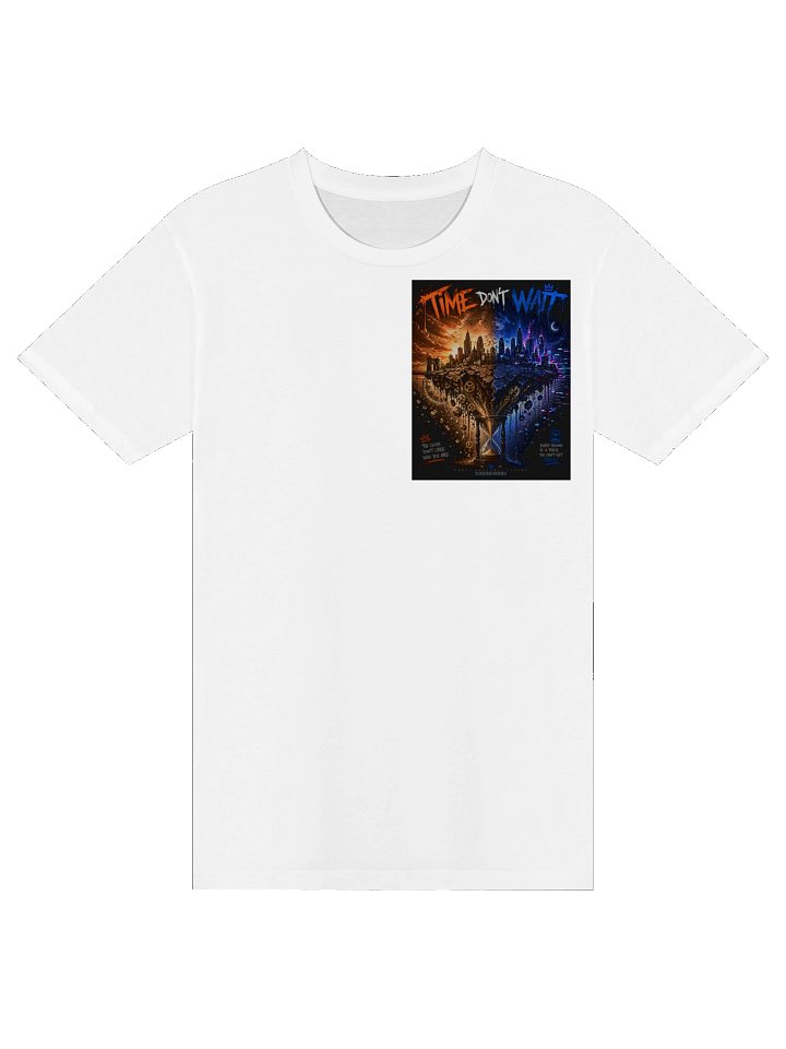 TIME DON'T WAIT — Split‑City Hourglass Tee product image (1)