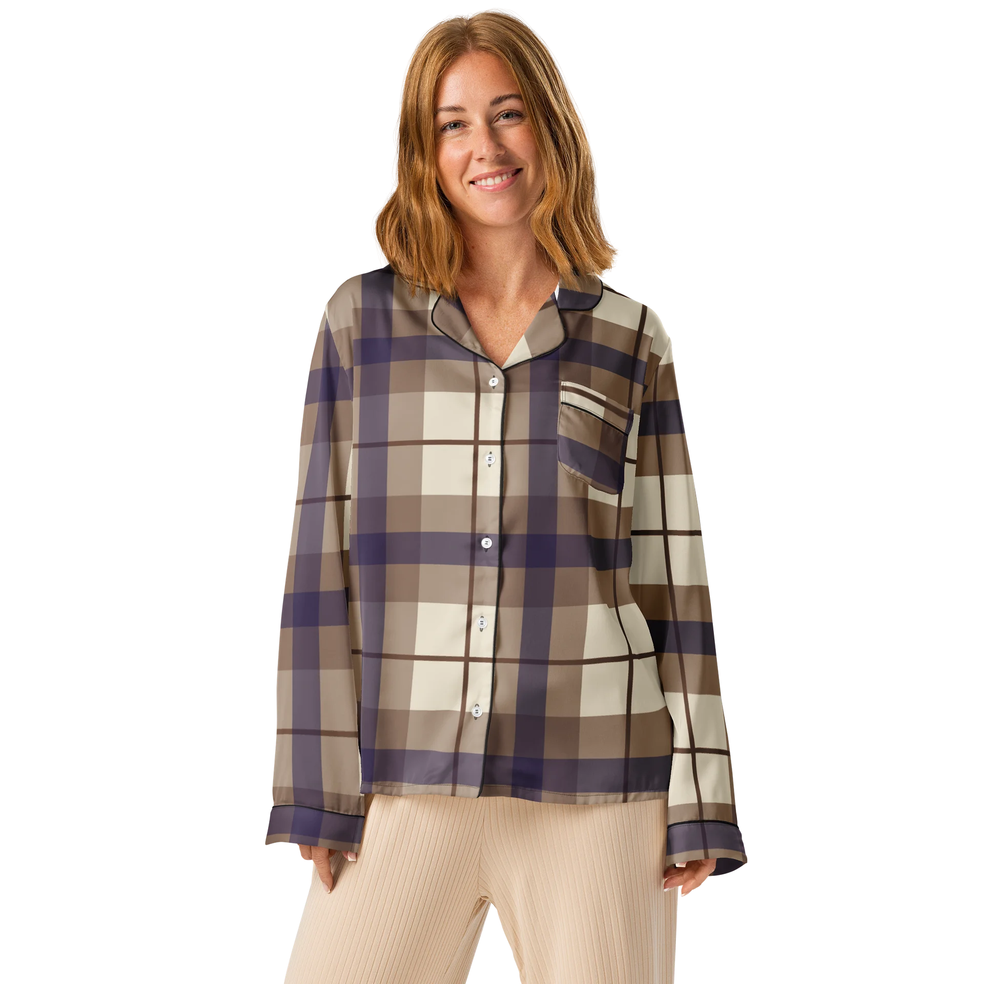All-Over Print Women’s Long Sleeve Panama Top product image (1)