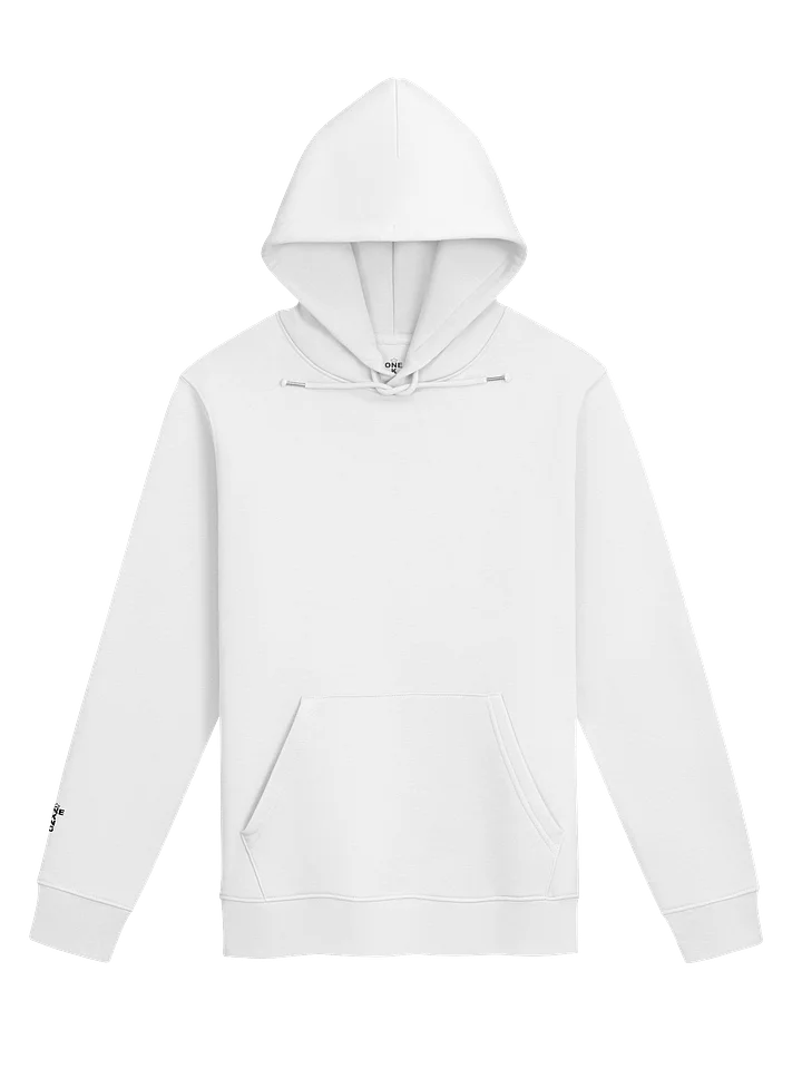 ONE KING Crusader Oakeshott 100% Organic Cotton Premium Street Hoodie with embroidered sleeve logo black print product image (2)