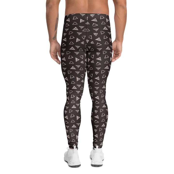 Bold Brown Triangles Print Men's Leggings product image (2)