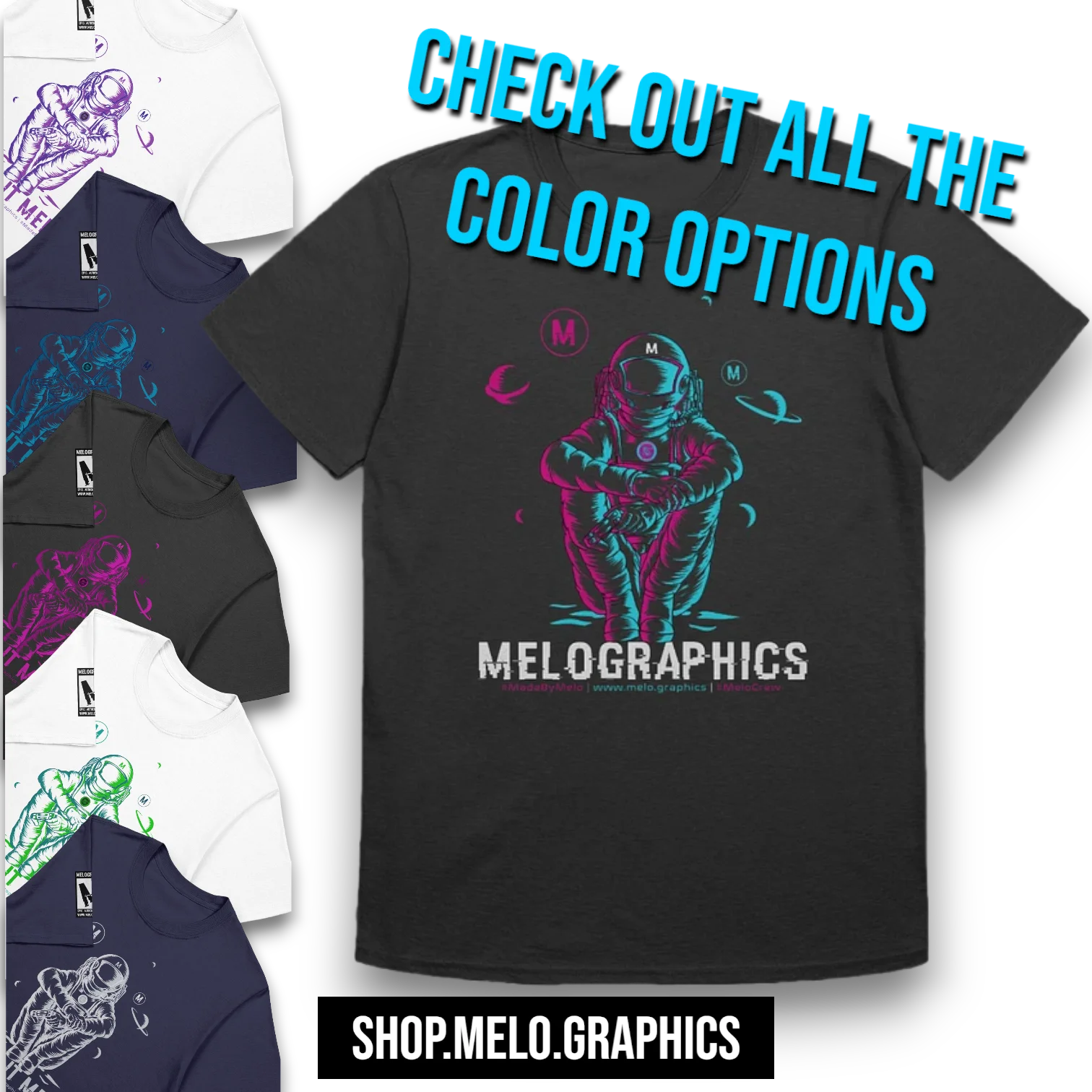 #MeloCrew Vibes: White - Basic T-Shirt | #MadeByMELO product image (3)