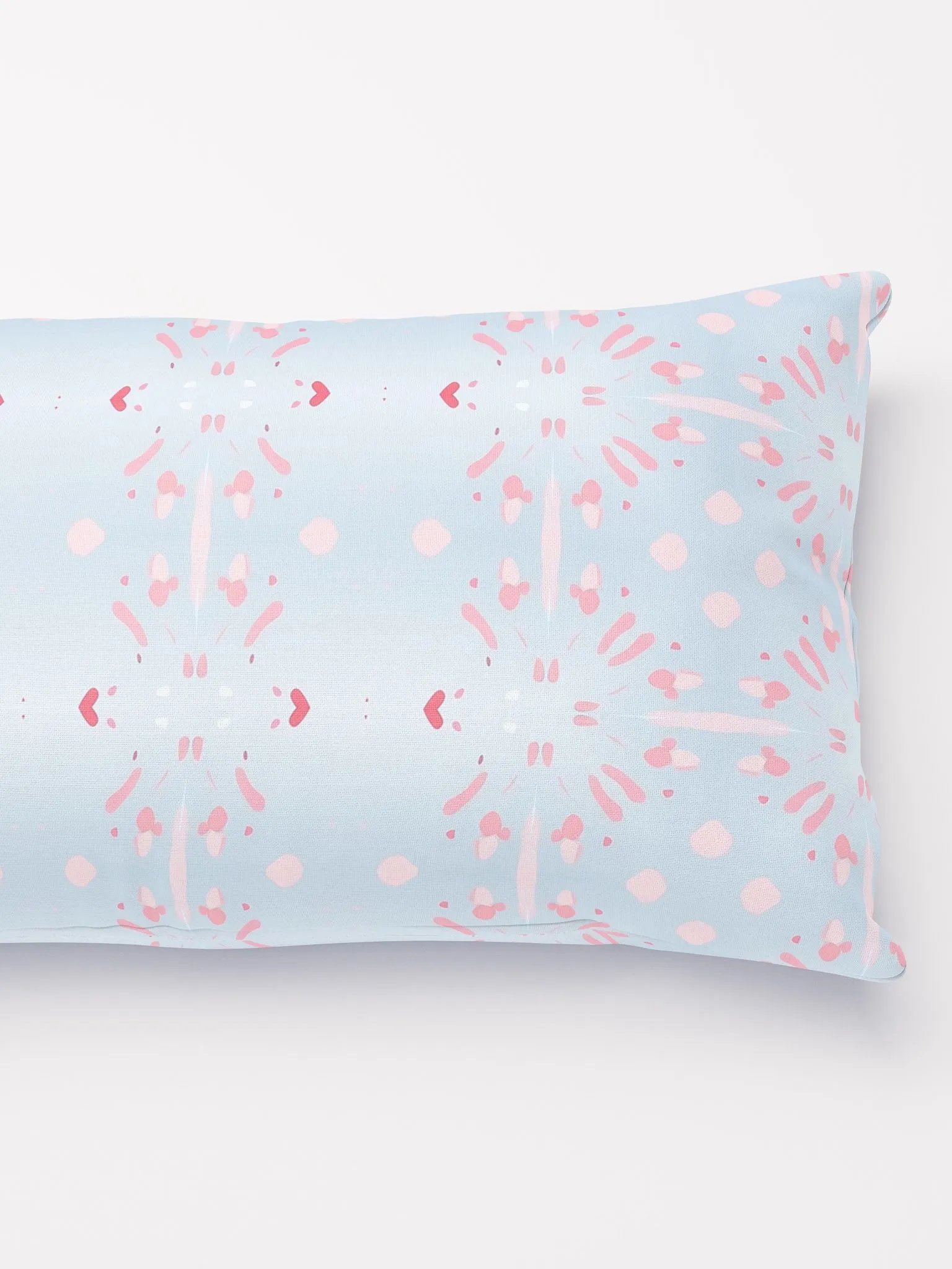 Pink Splashes & Red Hearts Pillow product image (2)