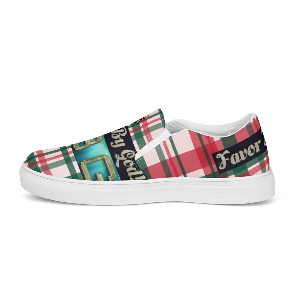 BBG Red and Green Plaid Women's Slip On product image (10)