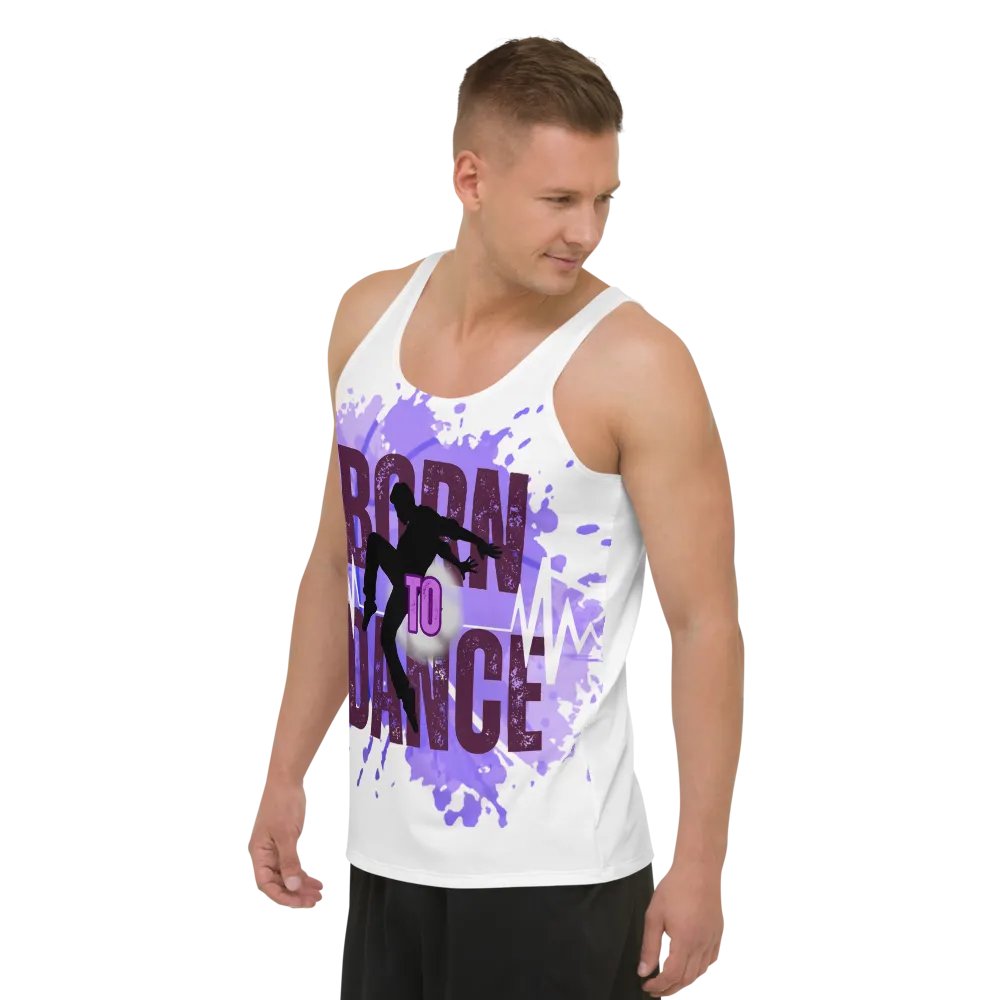 Born to Dance His Silhouette Energetic Vibes Full Print Tank product image (9)