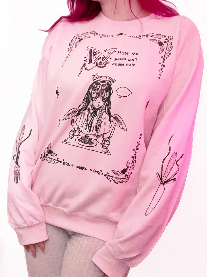 angel hair pasta // light crewneck product image (1)