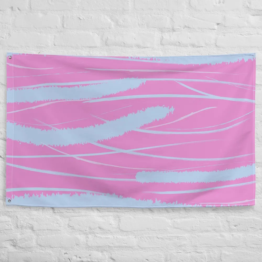 Whimsical Blue & Pink All-Over Flag product image (10)