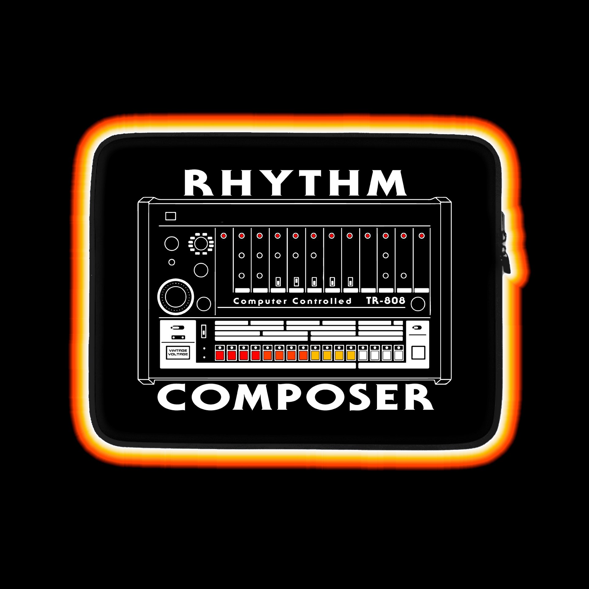 808 Laptop Case - Roland TR-808 Rhythm Composer (Vintage Drum Machine) product image (1)