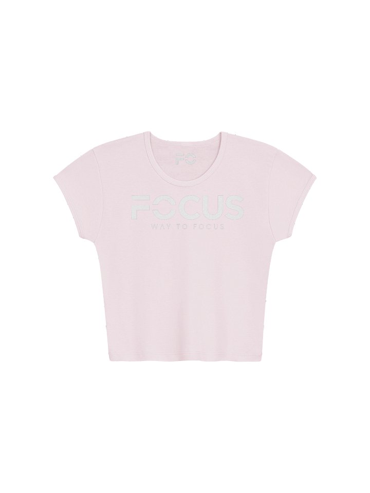 FOCUS Womens Crop Tee — Pink product image (1)
