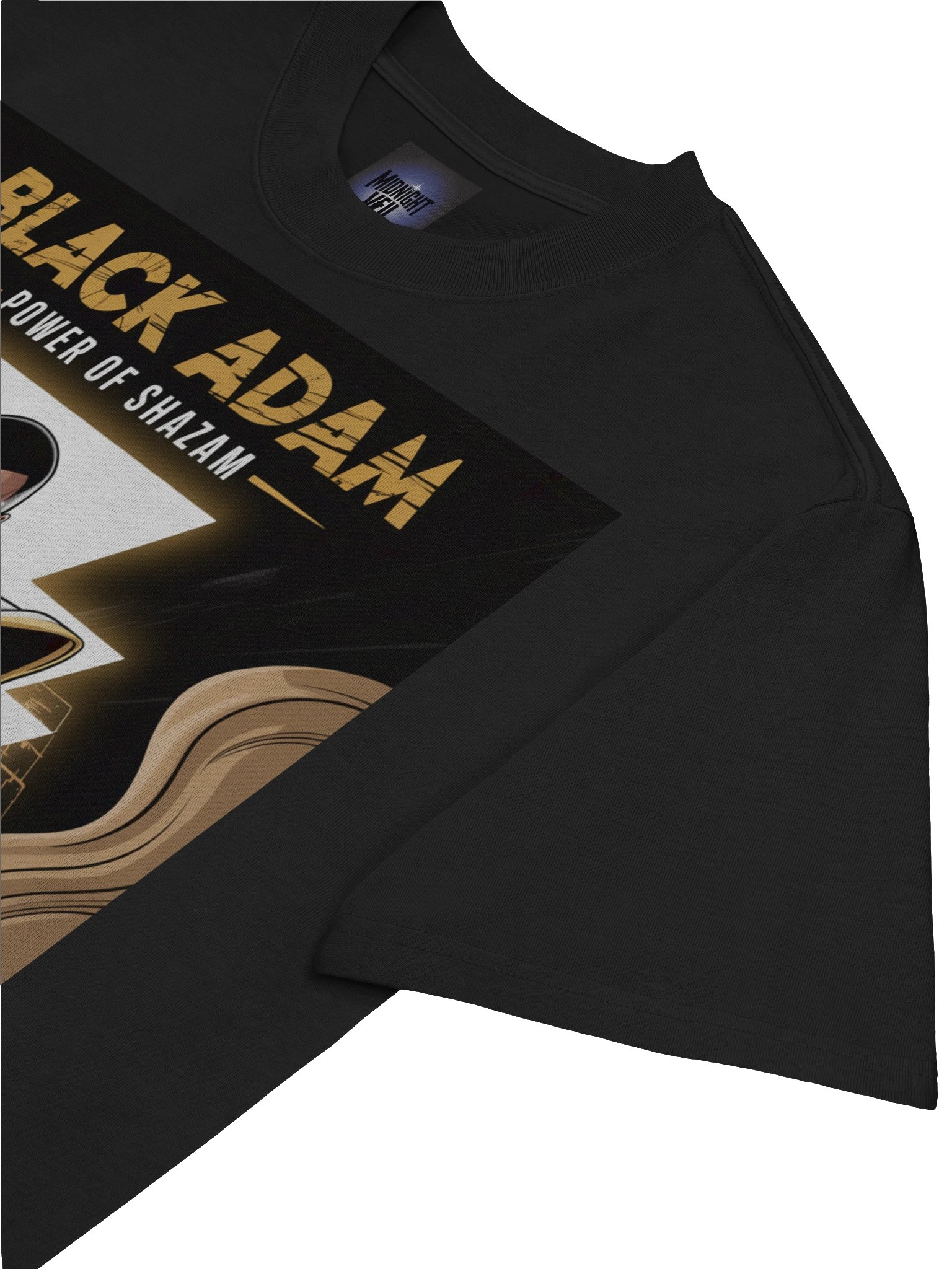 Black Adam Power of Shazam Oversized Faded T-Shirt – Kahndaq Thunder Veil product image (7)