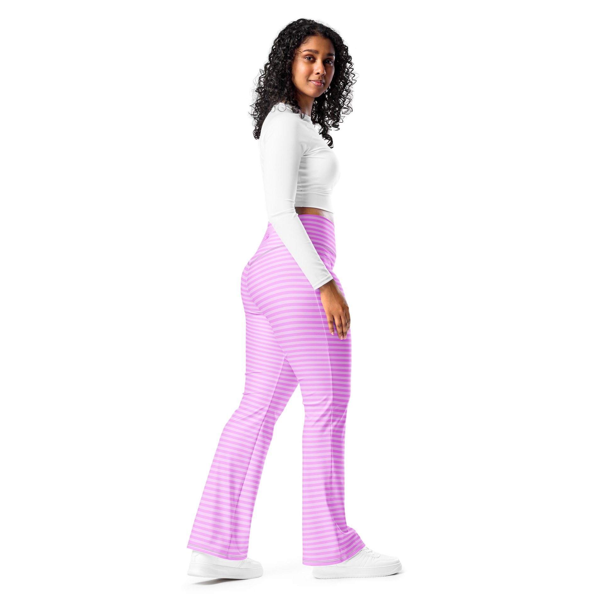 Pink and White Stripped Kat Skull Flares product image (9)
