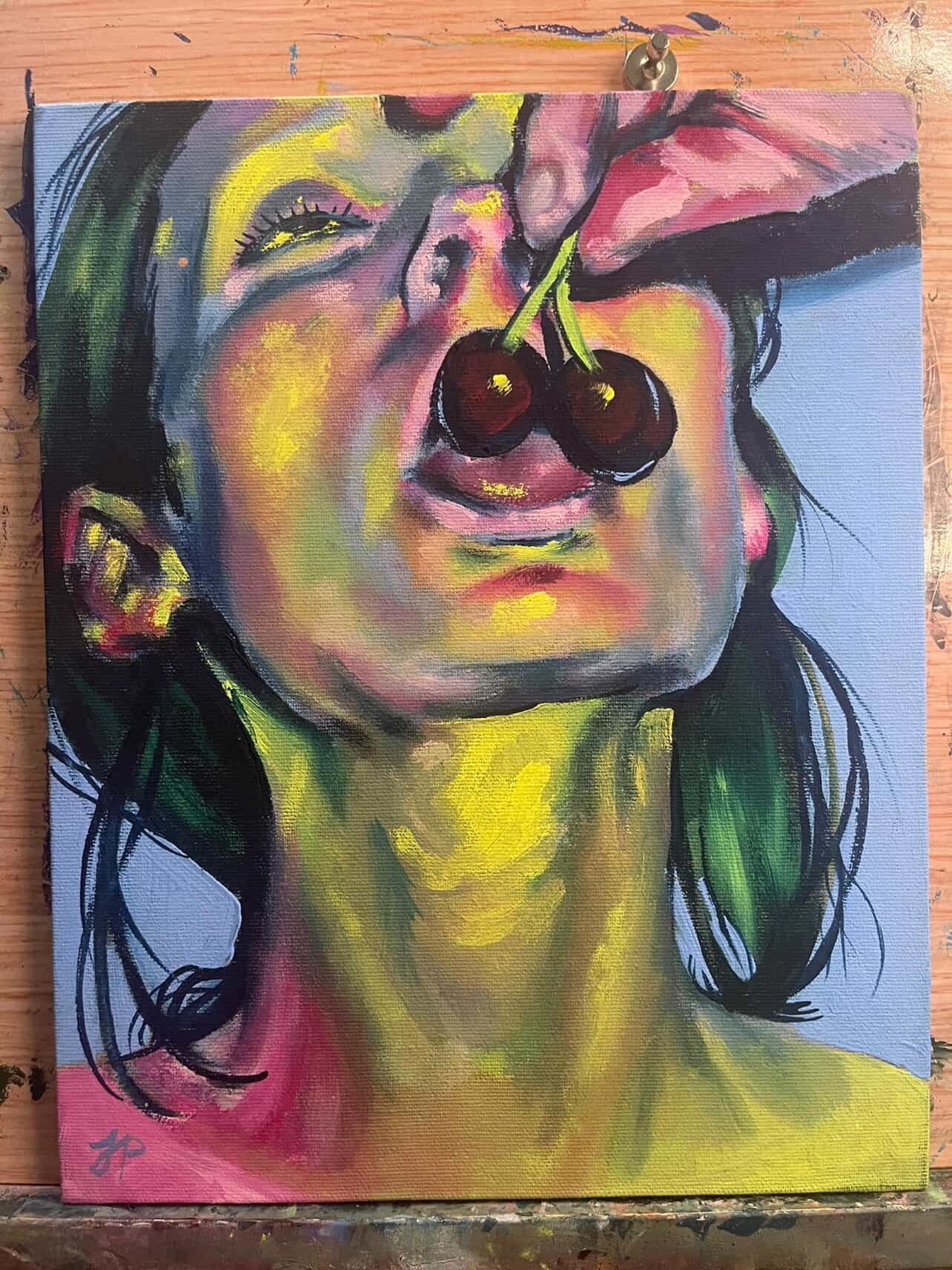 Ch-ch-cherry Bomb - Original Gouache Painting product image (1)