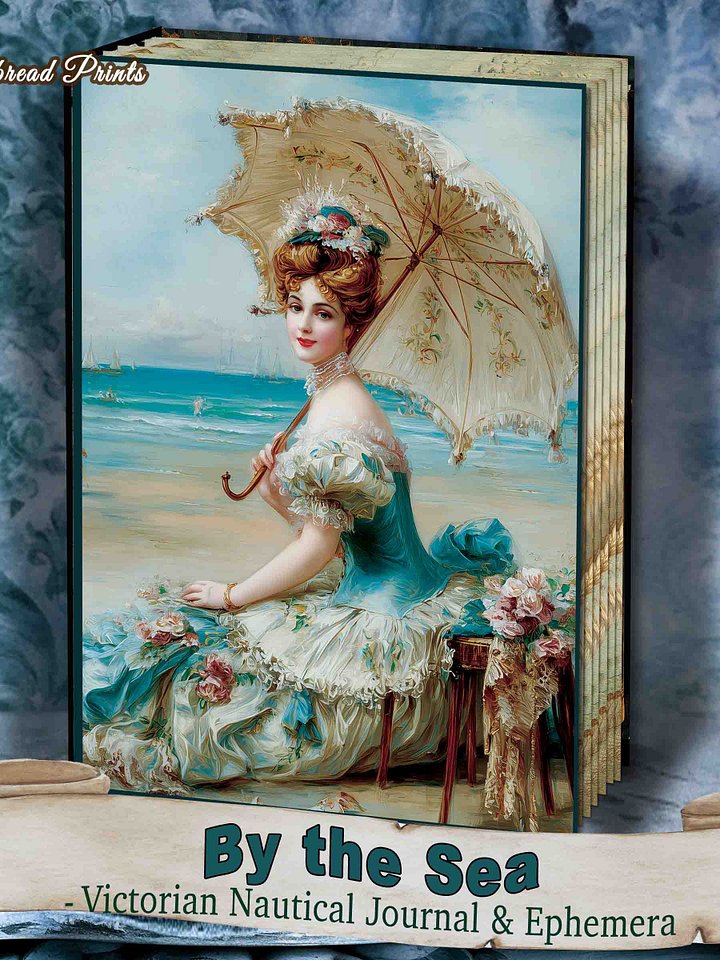 By the Sea Victorian Nautical Journal & Ephemera Printable Download product image (1)
