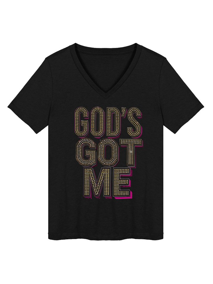 God's Got Me - Elegant V-Neck Tee product image (1)