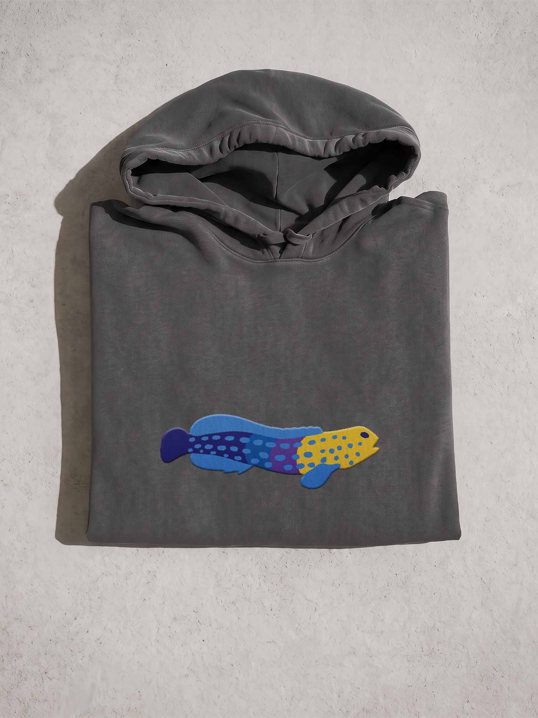 Blue Spotted Jawfish Embroidered Hoodie | Saltwater Reef Aquarium & Ocean Lover Apparel product image (1)