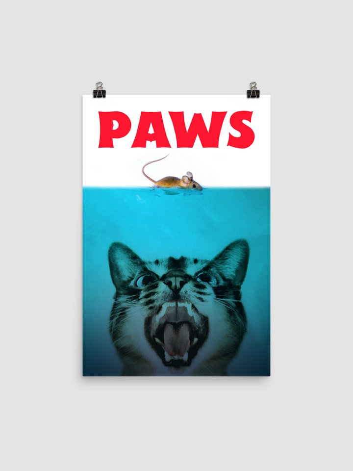 "Paws" Poster - Hilarious Cat and Mouse Parody in Premium Matte Print product image (2)