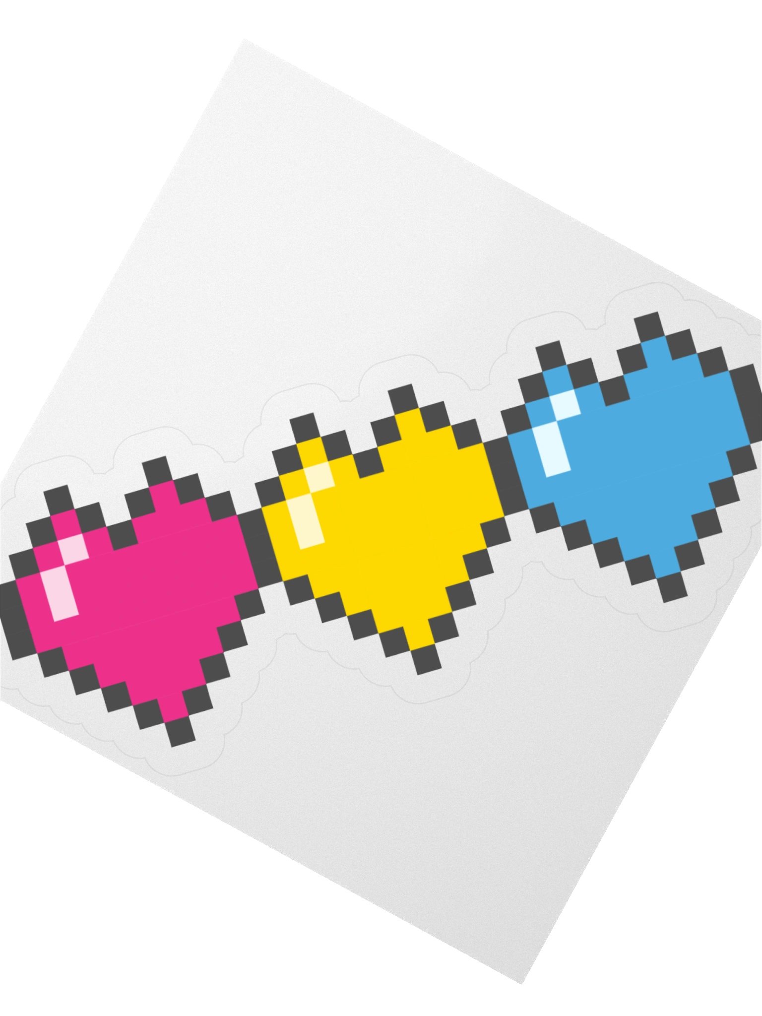 Pansexual Pixel Hearts Sticker product image (8)