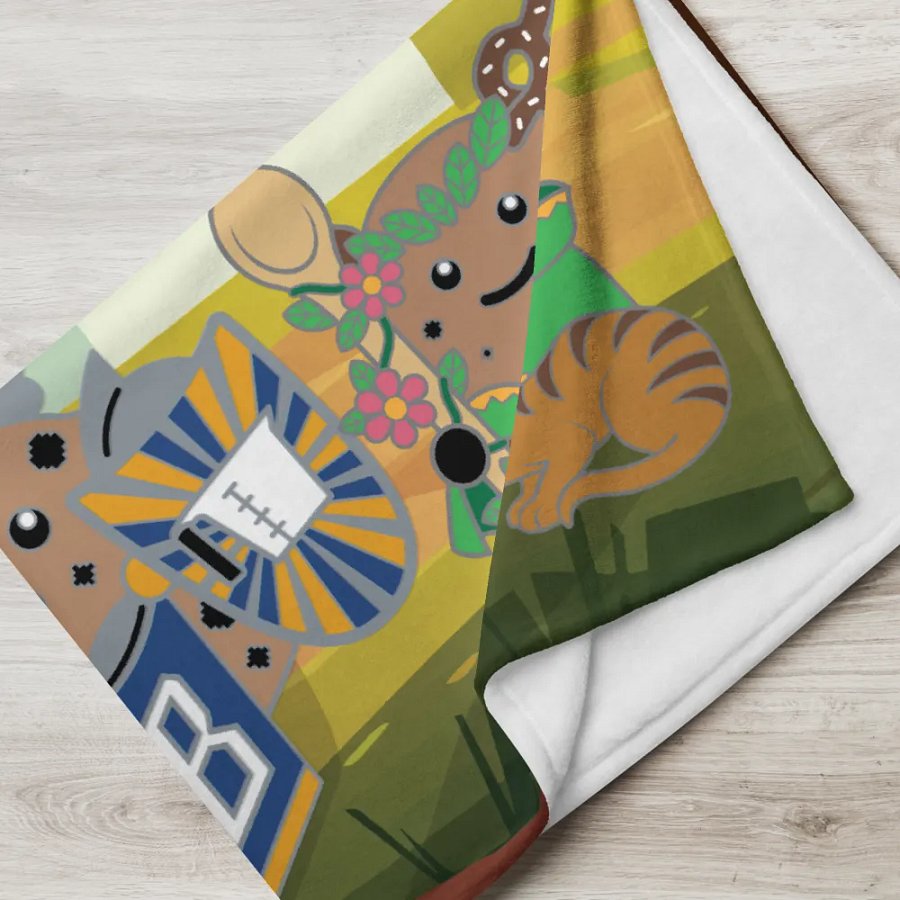 Cookie Adventurers Throw Blanket (60