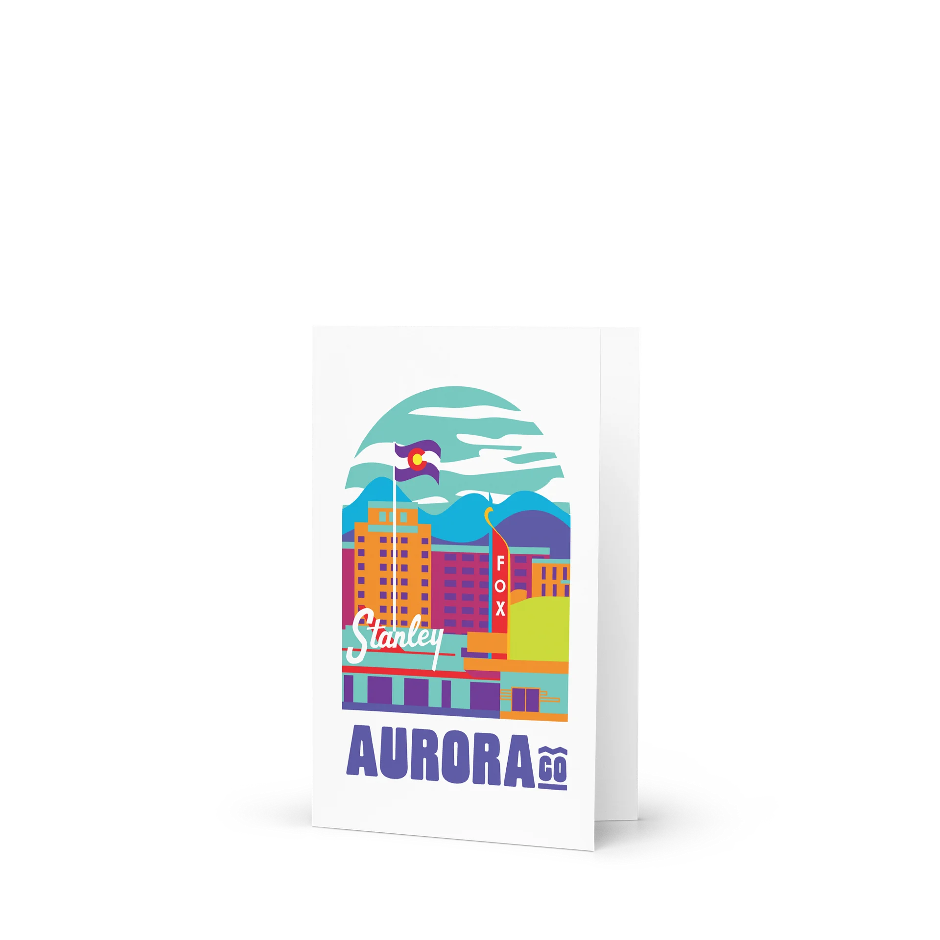 Aurora Cityscape Greeting Card (Multicolor) product image (1)
