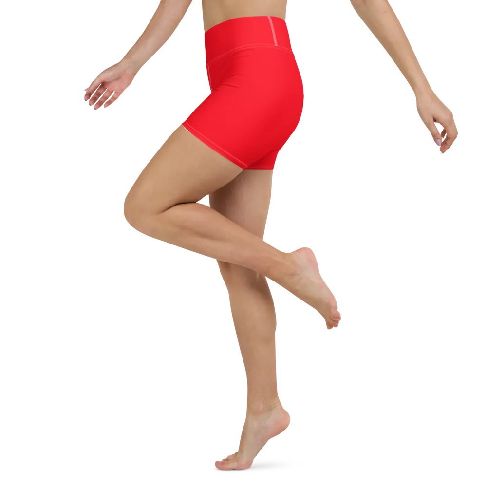 Bright Red High-Waist Shorts product image (4)