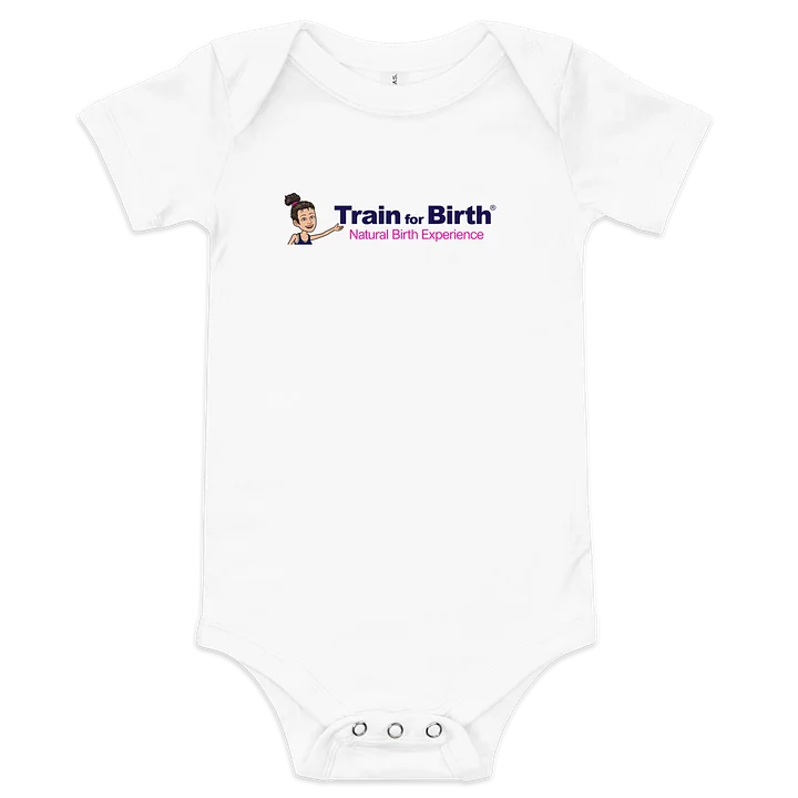 Train for Birth® Bella+Canvas Short Sleeve White Baby Onesie product image (1)