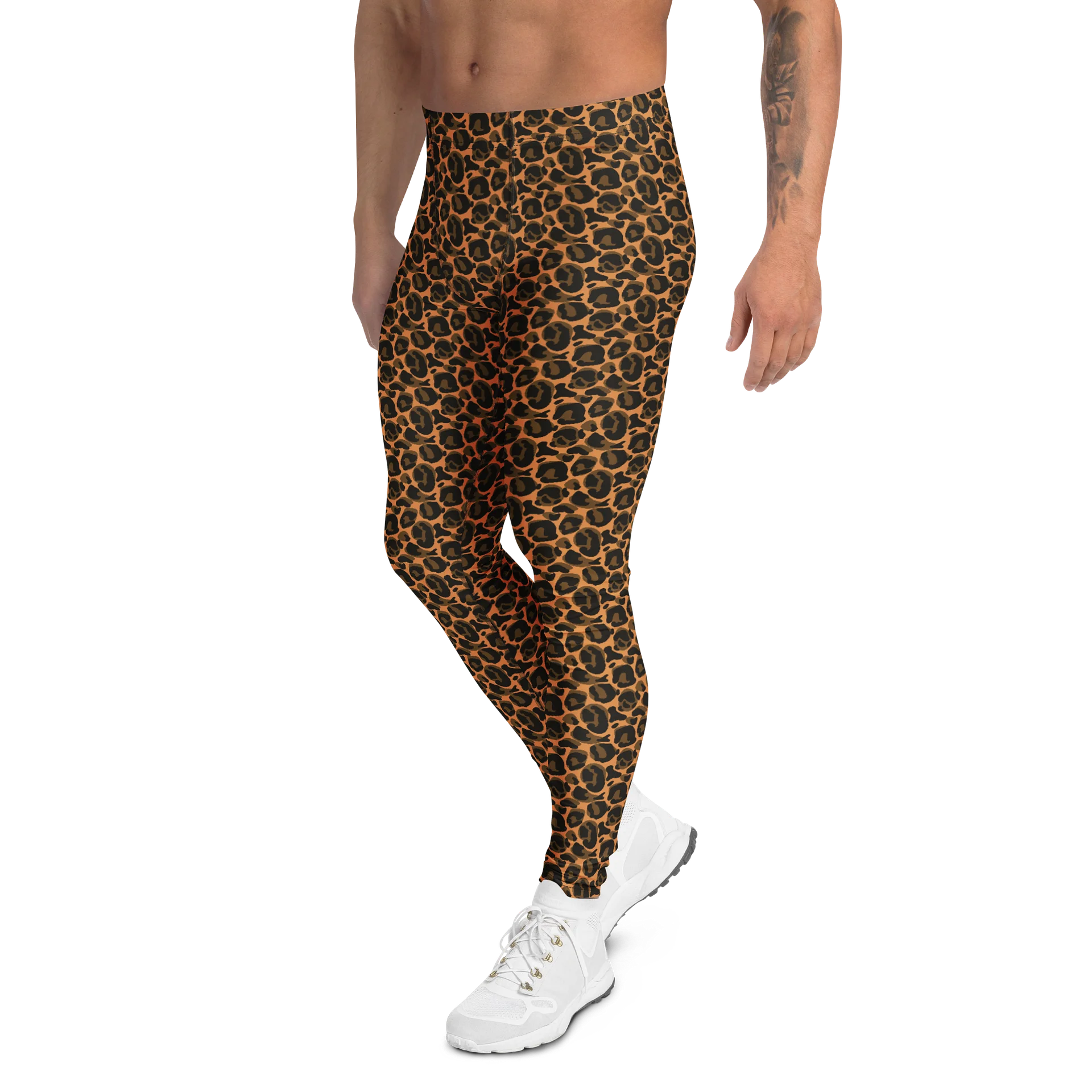 Casual Leopard Print Men's Athletic Leggings product image (4)