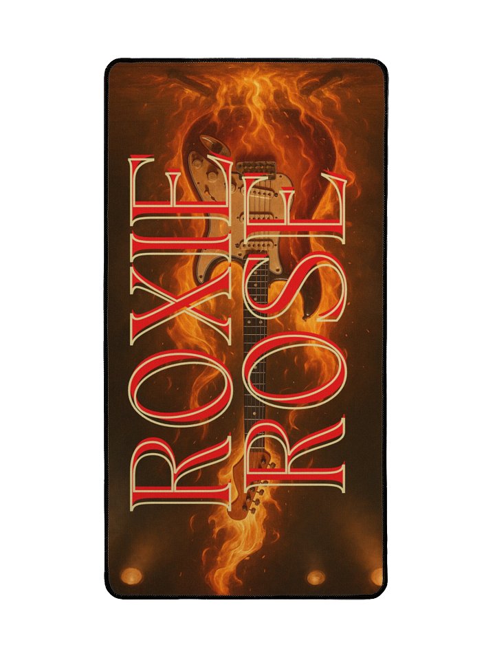 Flaming Guitar: Roxie Rose Desk Mat product image (2)