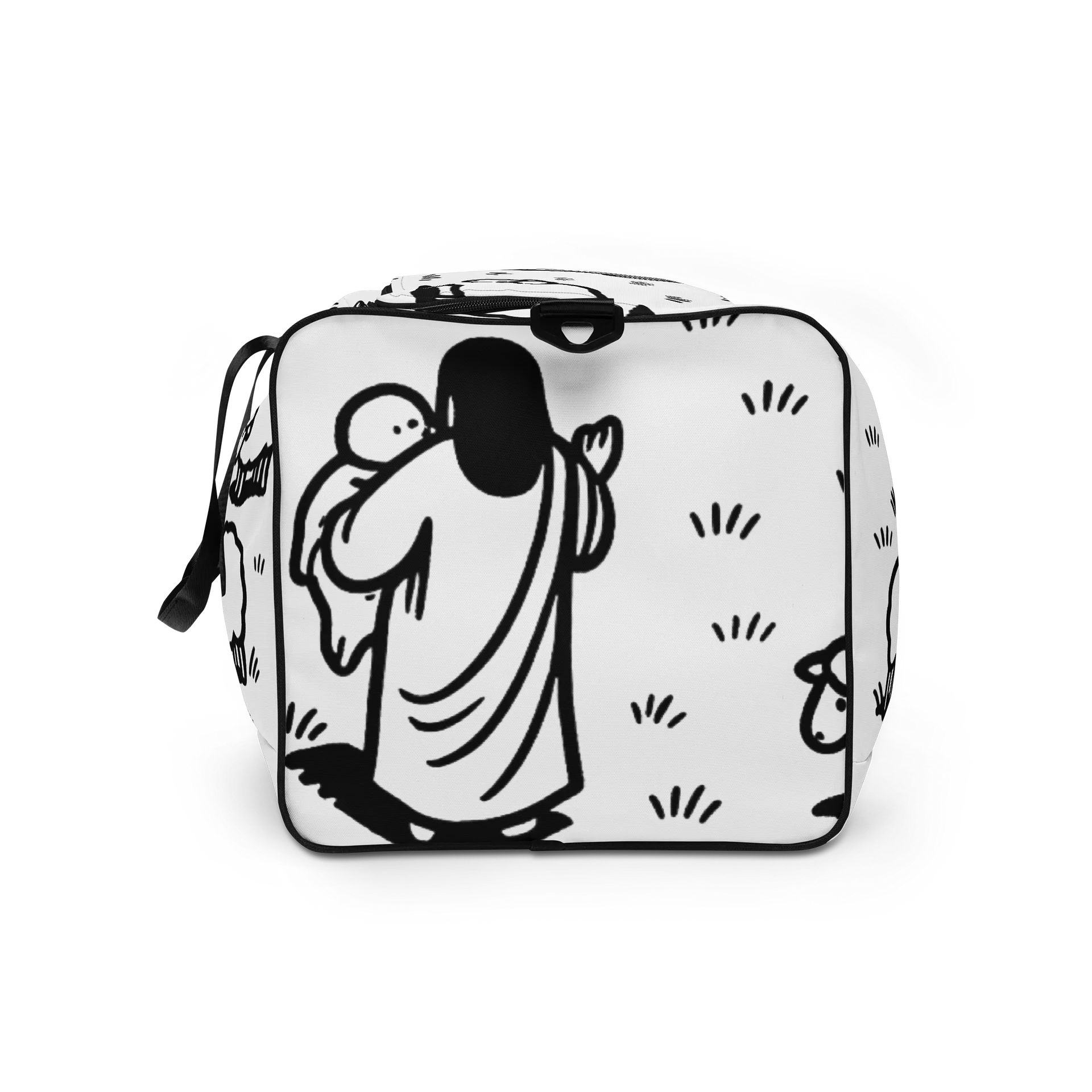 The Good Shepherd Doodle All-Over Print Duffle Bag product image (9)