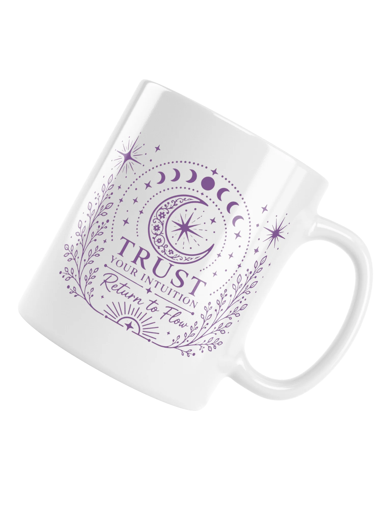 Trust Your Intuition White and Purple Mug product image (6)