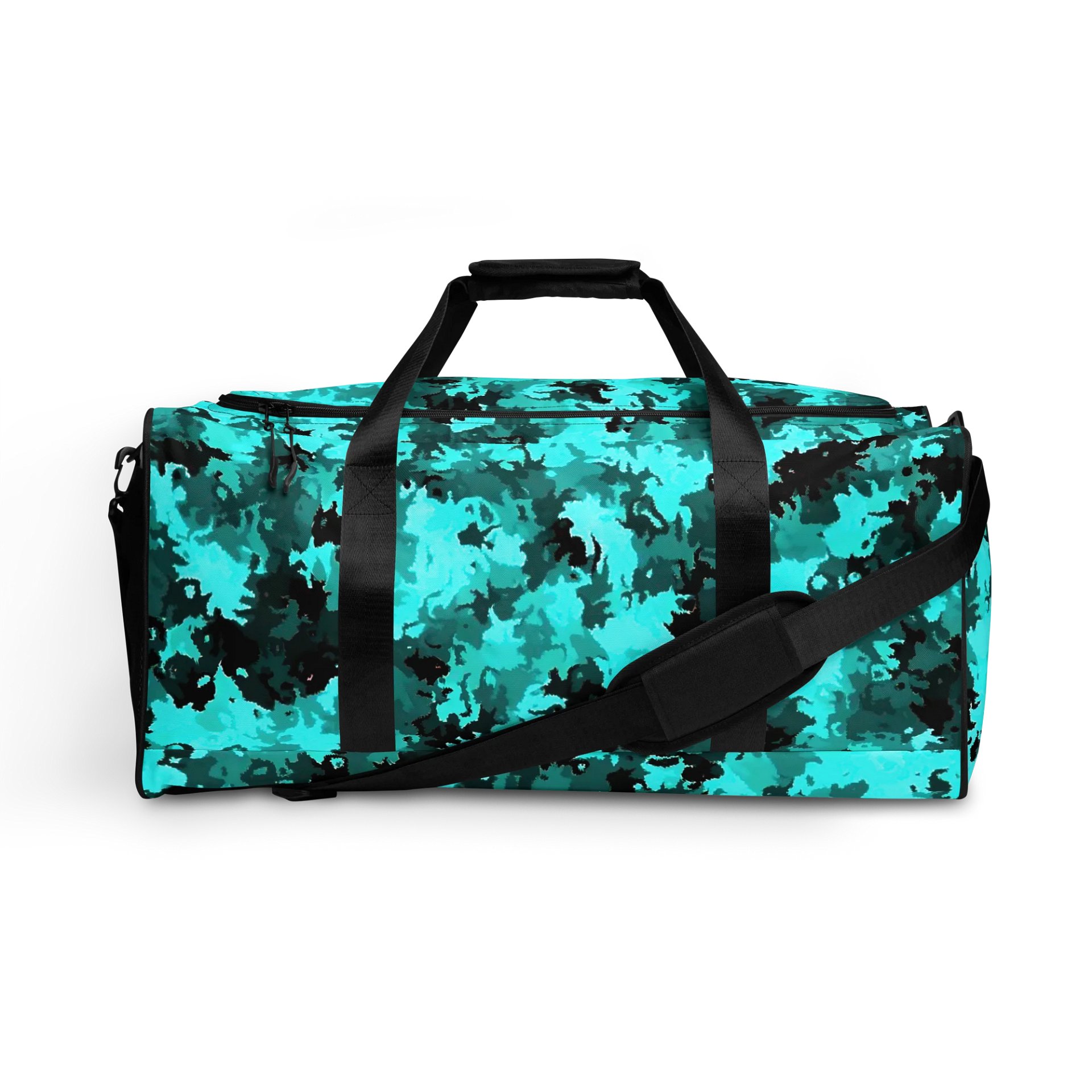 Turquoise Camo Dreams All-Over Duffle Bag product image (1)