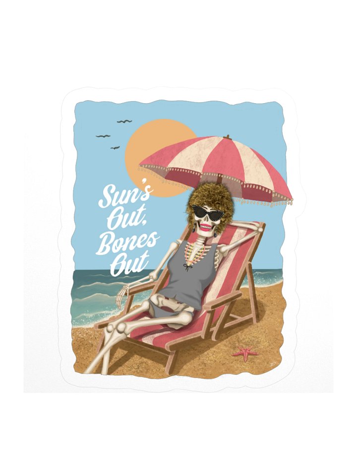 Sun's Out Bones Out Sticker product image (1)