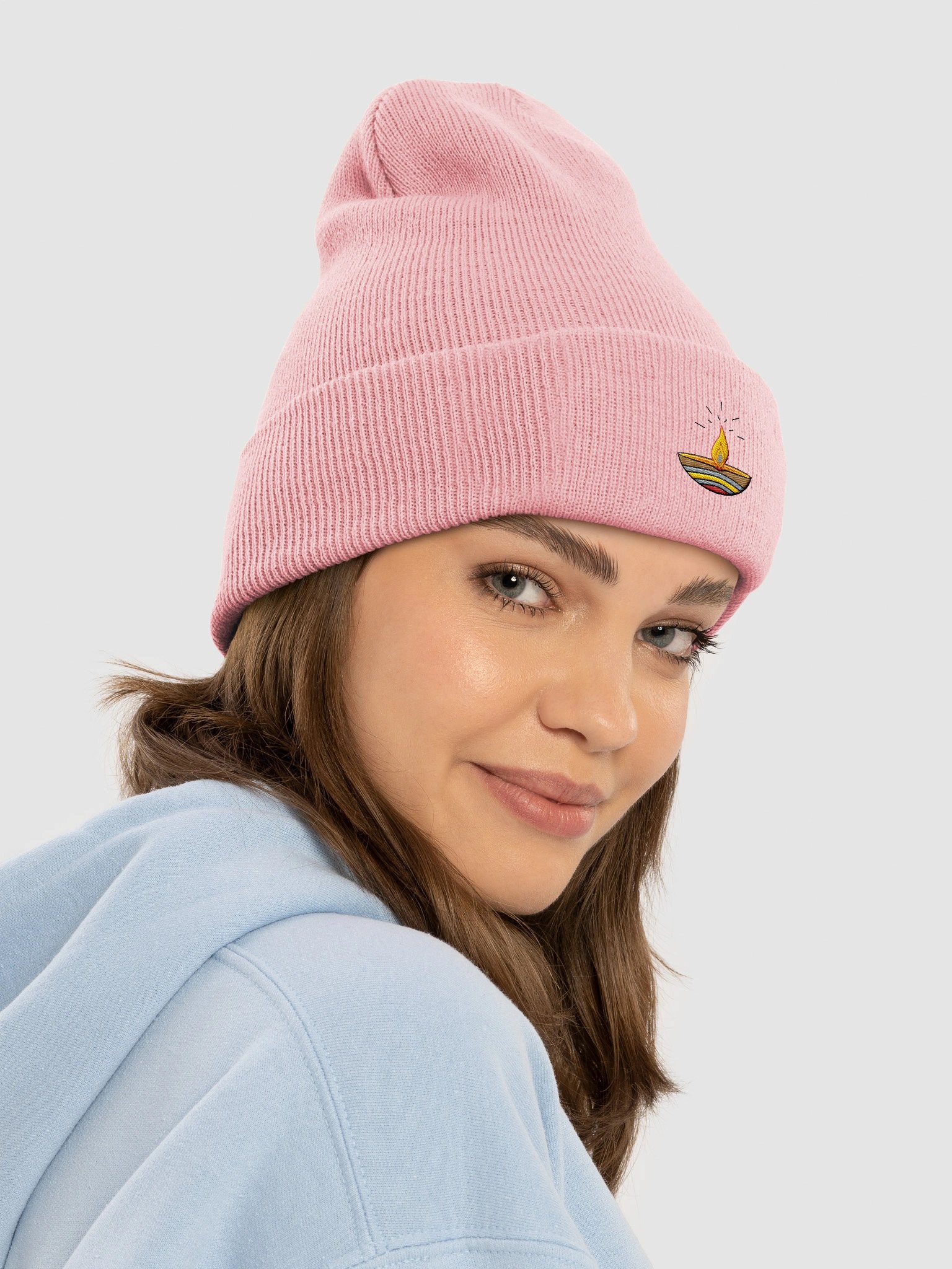 Diya Flame Embroidered Beanie product image (28)