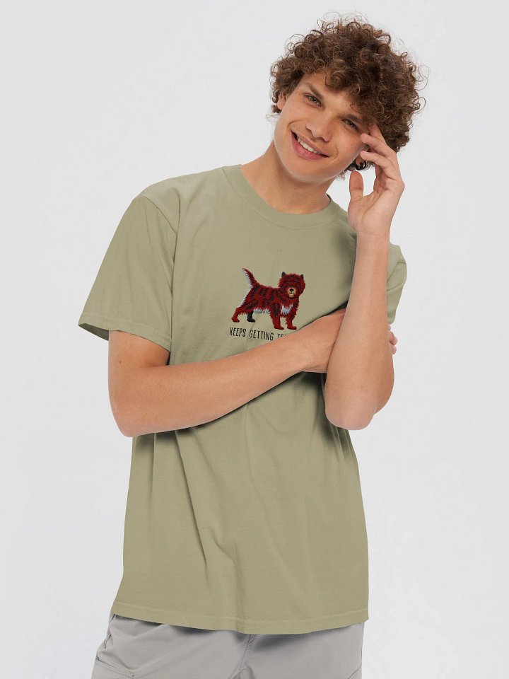 Keeps Getting Terrier T-Shirt(Embroidered) of a Cairn Terrier(Red Brindle) product image (2)