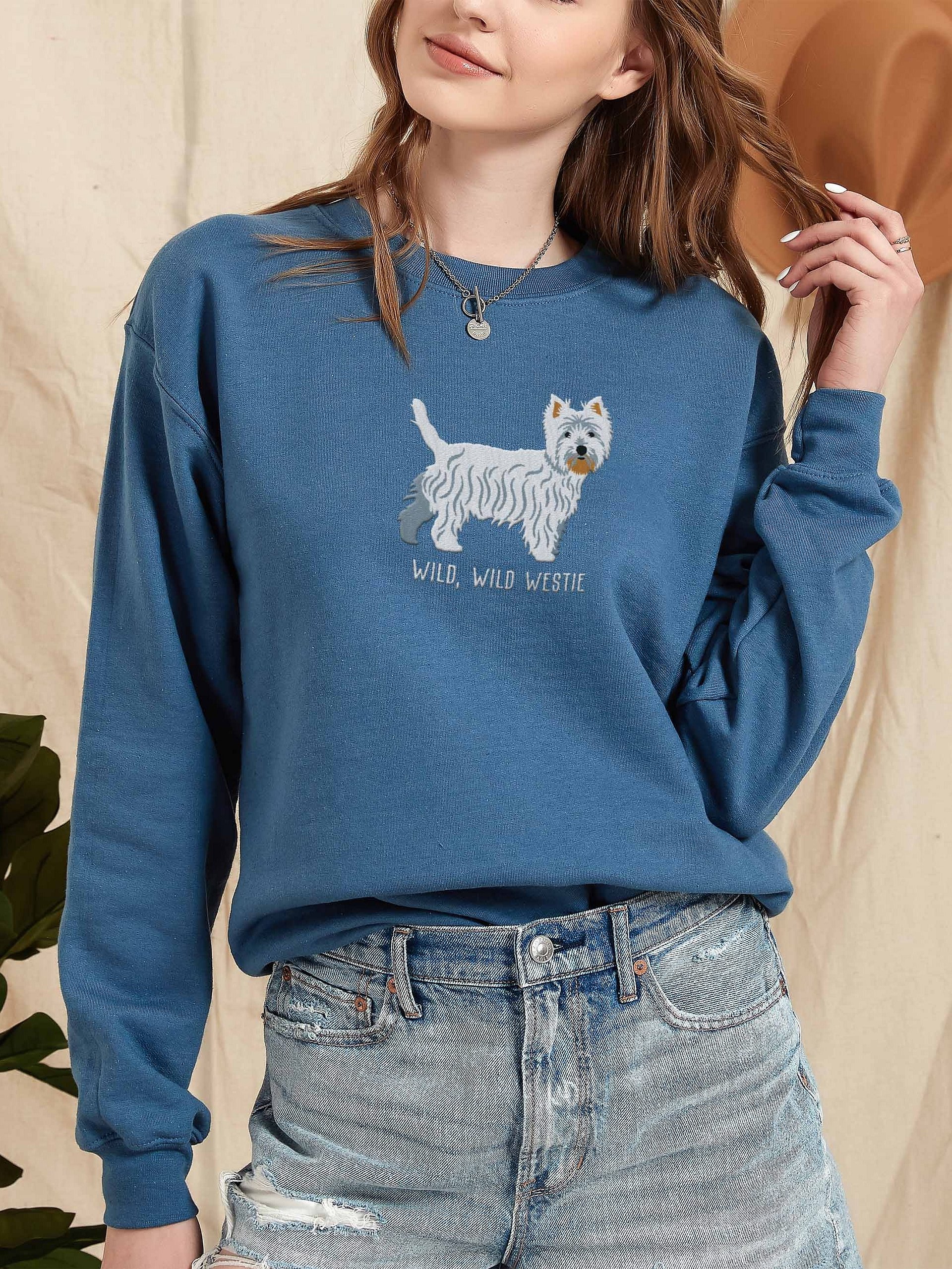 Wild, Wild Westie Sweatshirt (Embroidered) of a West Highland White Terrier product image (2)