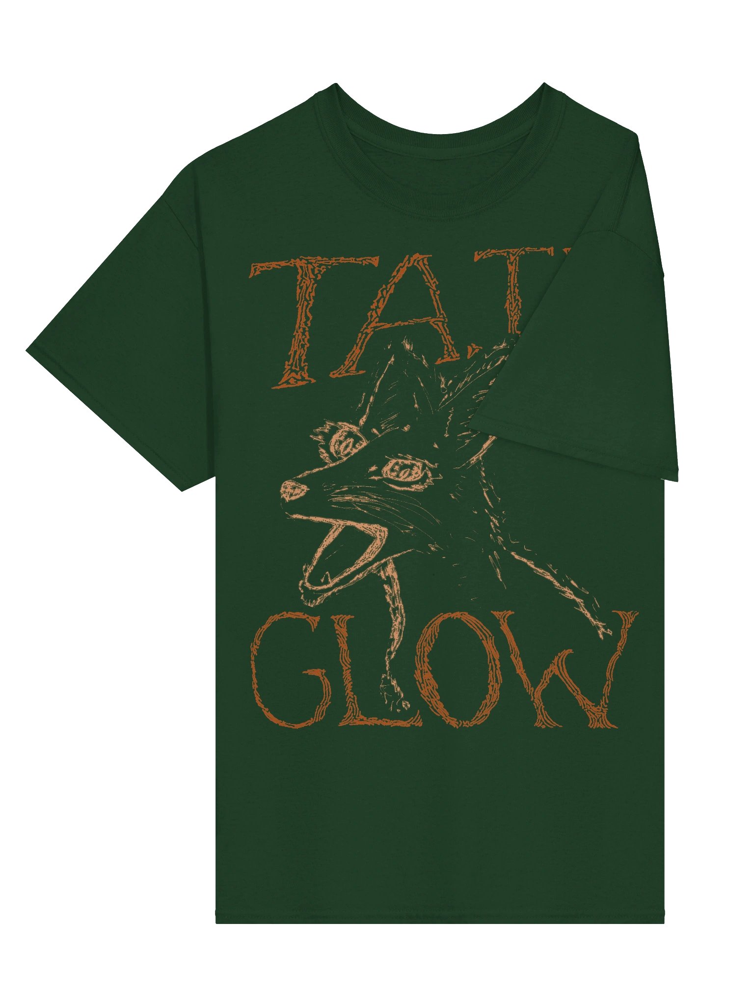 Tail Glow - Screaming Fox T-shirt - Green product image (2)