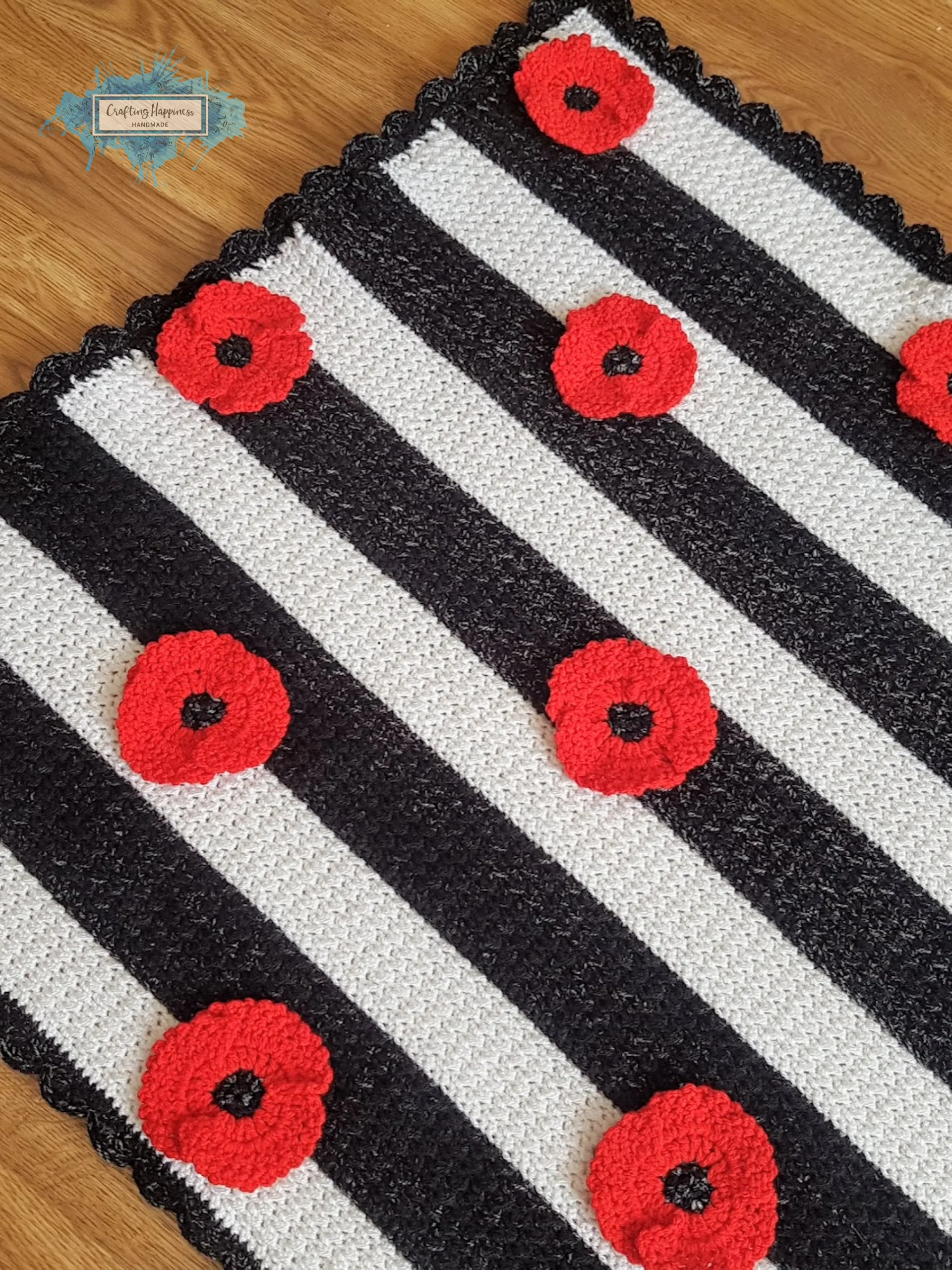 Poppy Flower Baby Blanket Afghan Crochet Pattern product image (4)