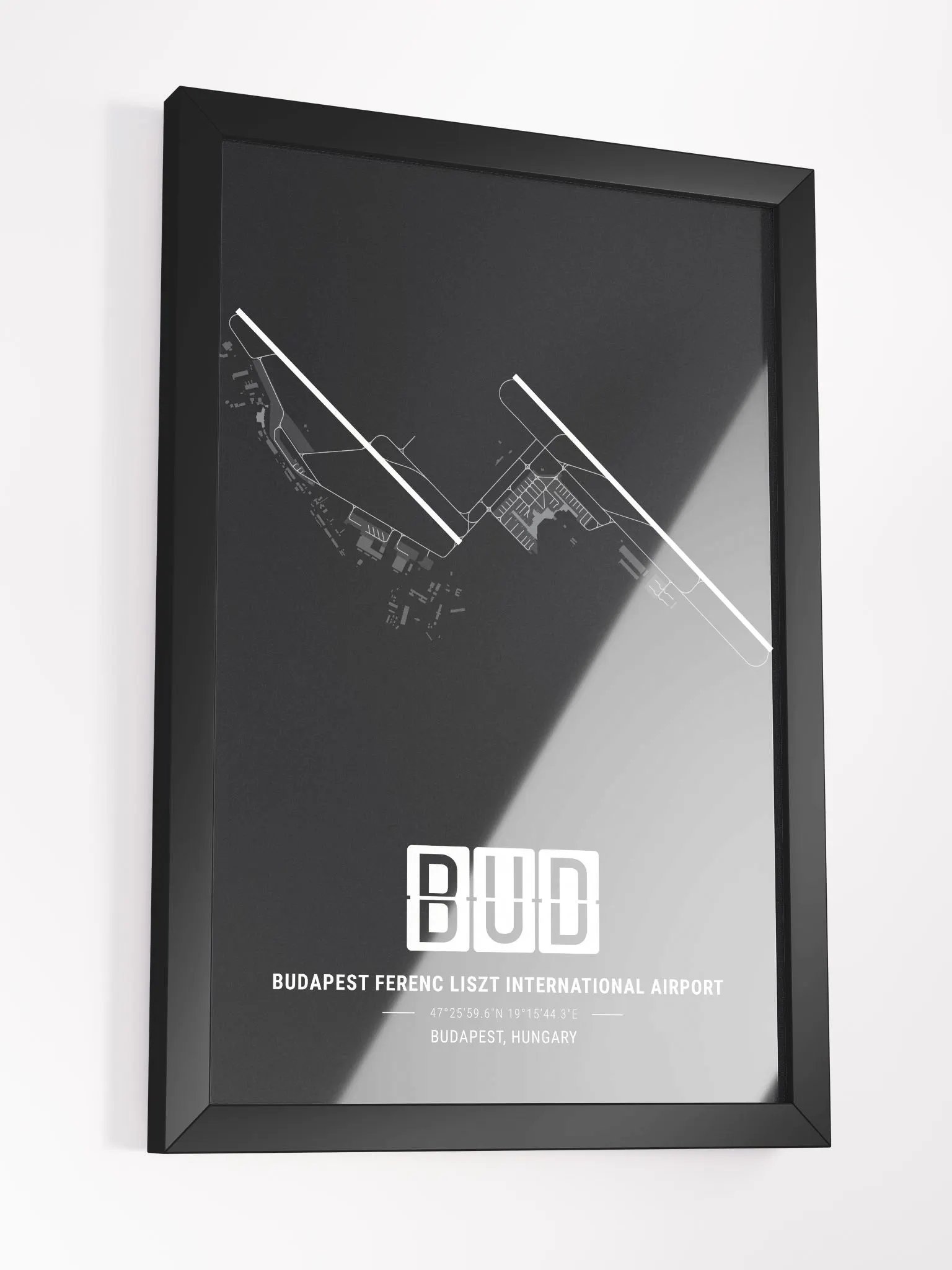 Framed Airport BUD Premium Map On Matt Paper product image (3)