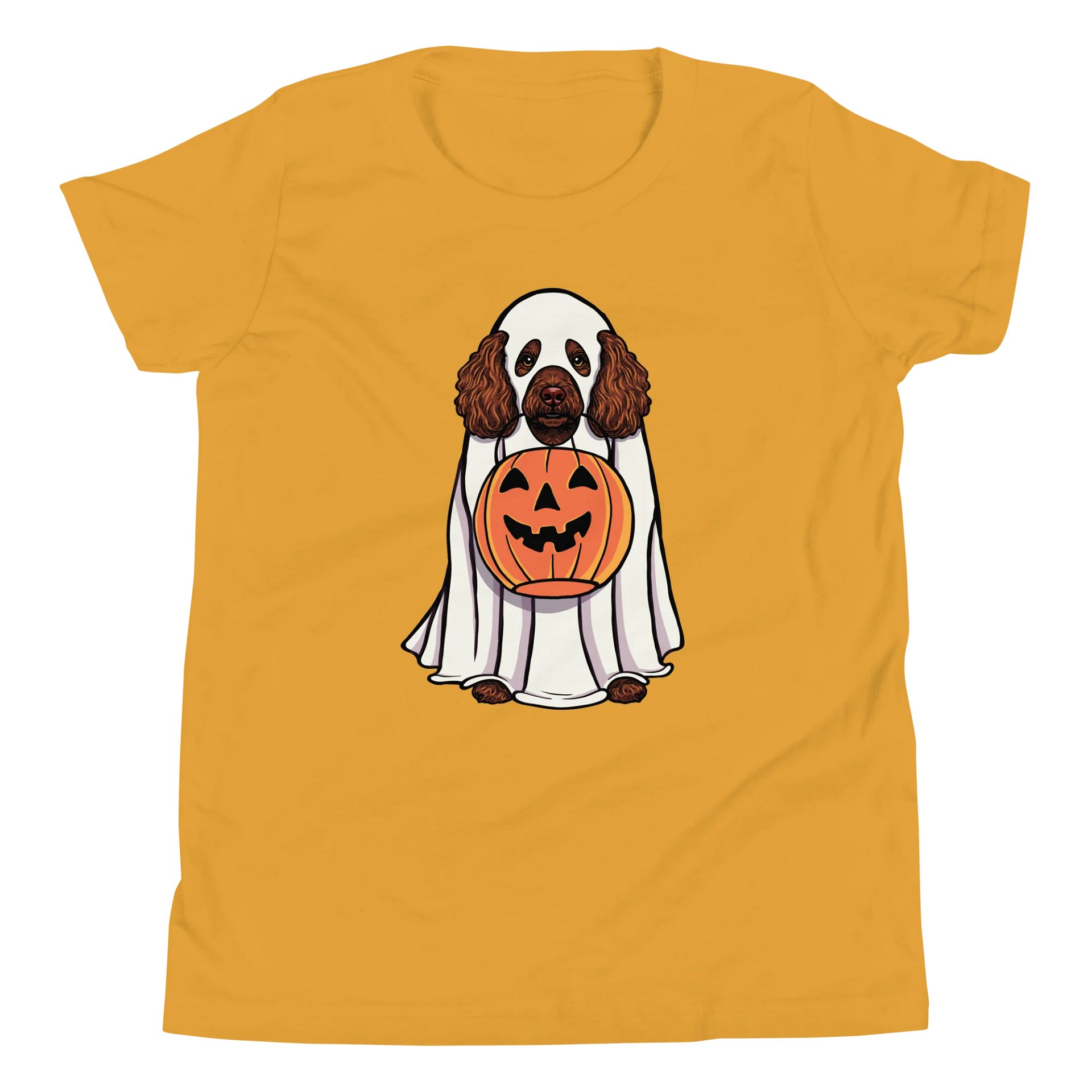 Halloween Miniature Poodle(Brown) Youth T-Shirt product image (5)