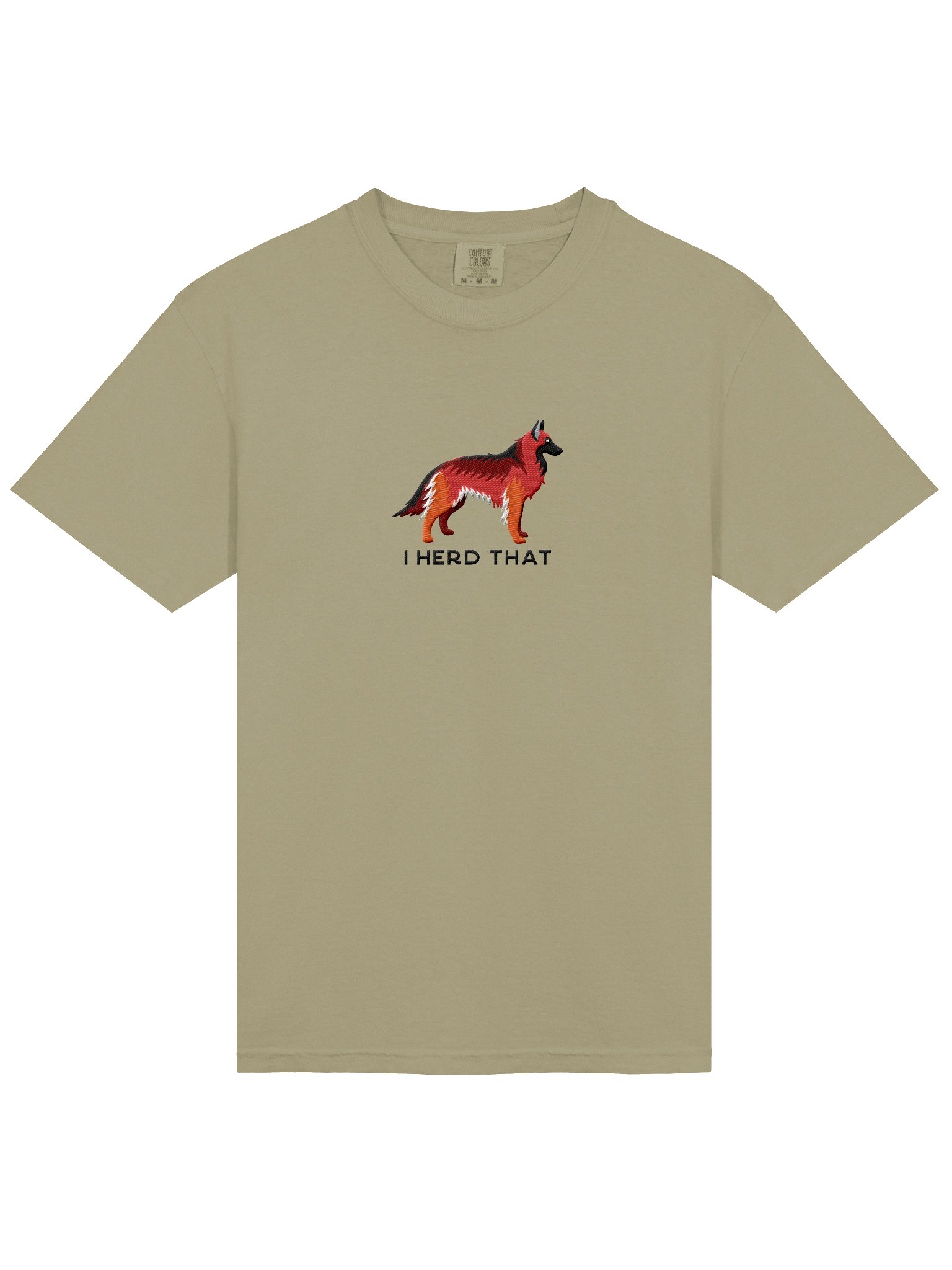 I Herd That T-Shirt(Embroidered) of a Belgian Tervuren(Red) product image (6)