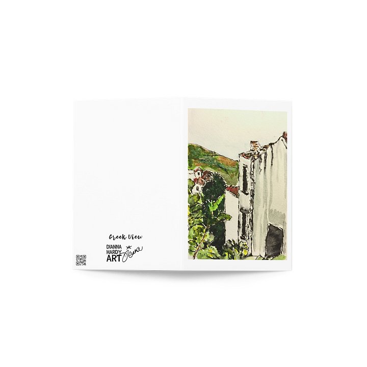 Greek View, Blank Greeting Card (Fathoms Deep Launch) product image (2)