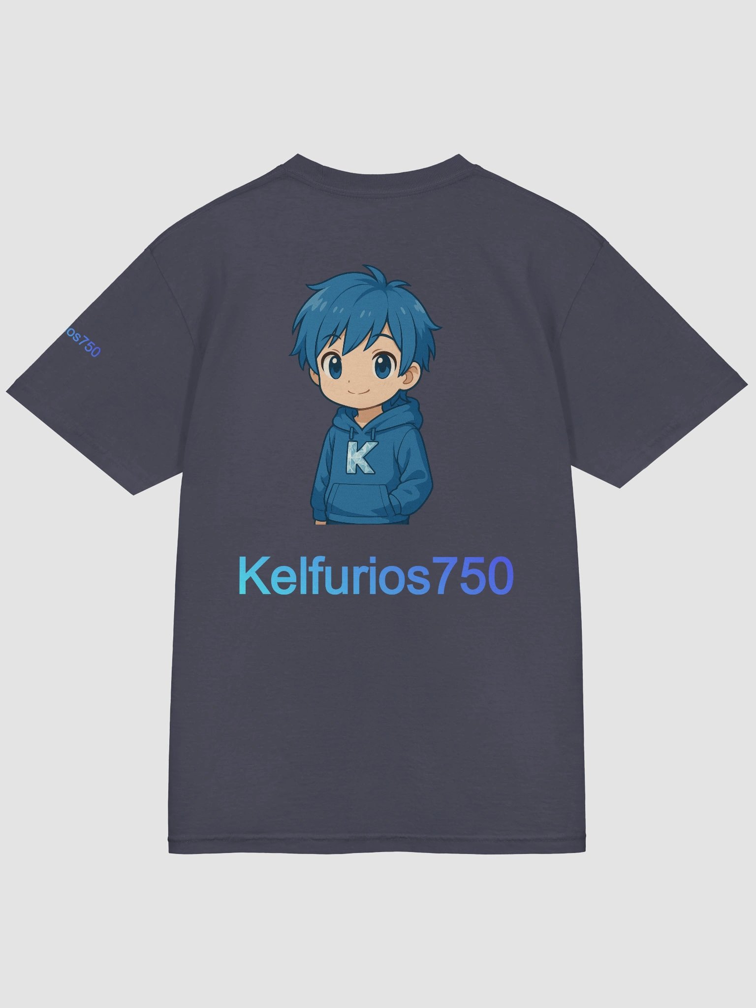T-Shirt – Navy Blue Kelfurios Print product image (7)
