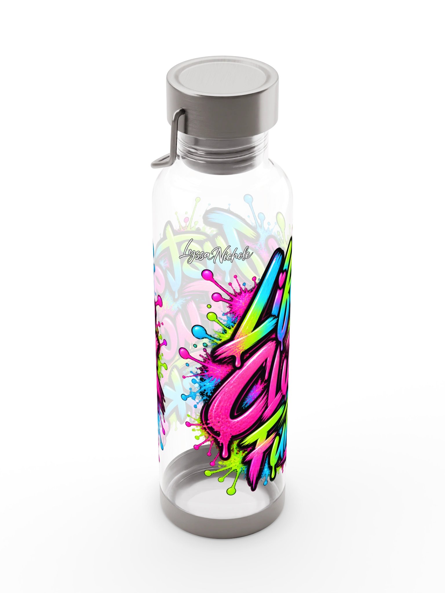 Neon Clusterfuck Graffiti Sports Bottle product image (8)