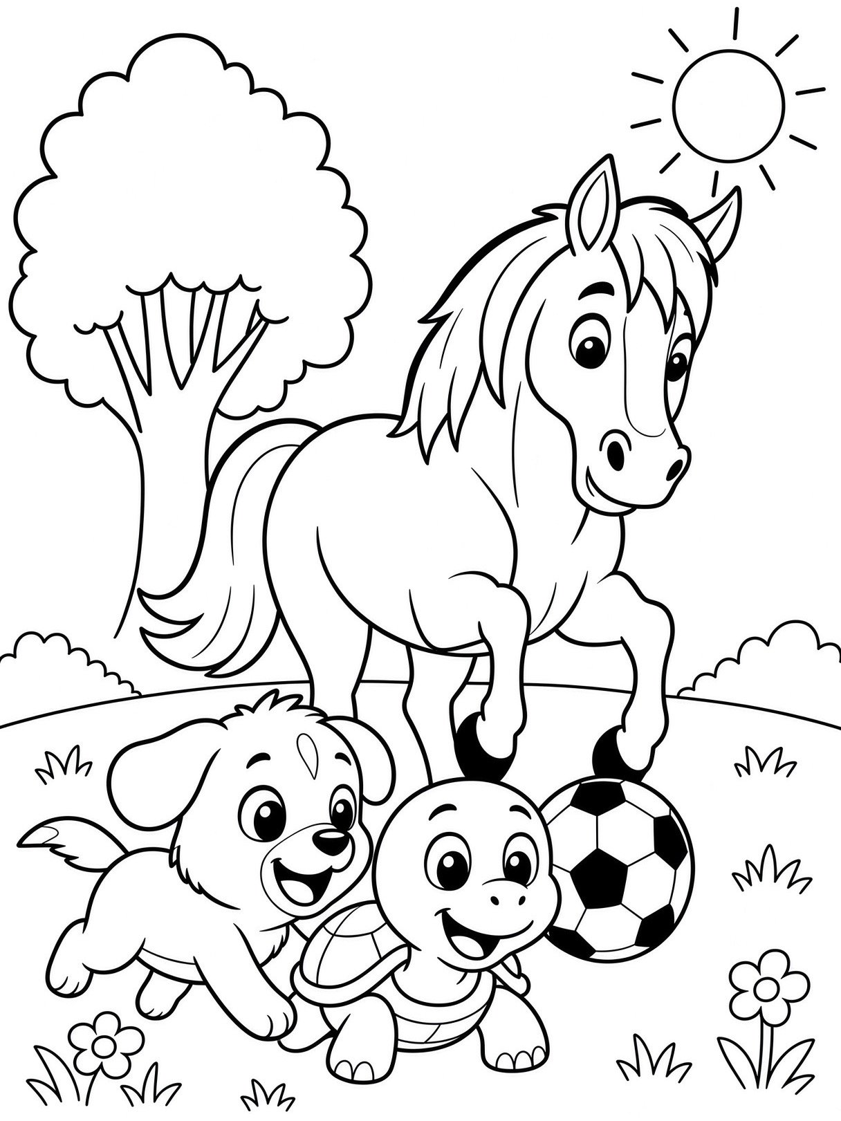 Sing A Rhyme Time Farm Animals Play Soccer Today Coloring Book Pages Bundle for Ages 5+ through Adult | 21 Printable Pages including Title Page l Instant Digital Download PDF Format l product image (12)